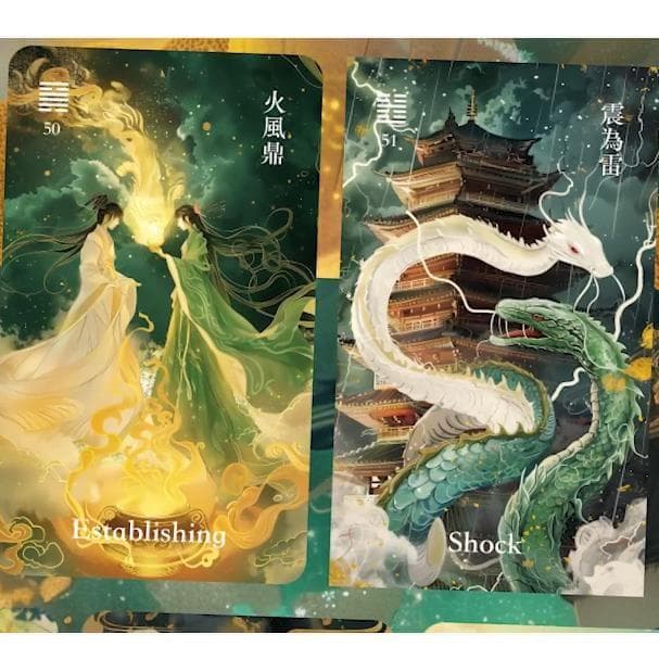 【正規品イーチンオラクルカード】美麗＆幻想的✨白蛇を象徴とした幽玄イラストデッキ