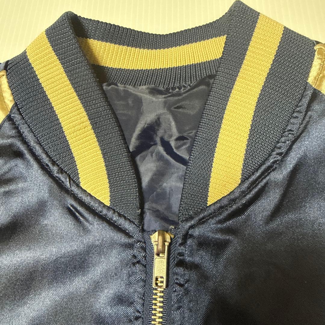 ◯ E.YAZAWA スタジャン ネイビー ゴールド