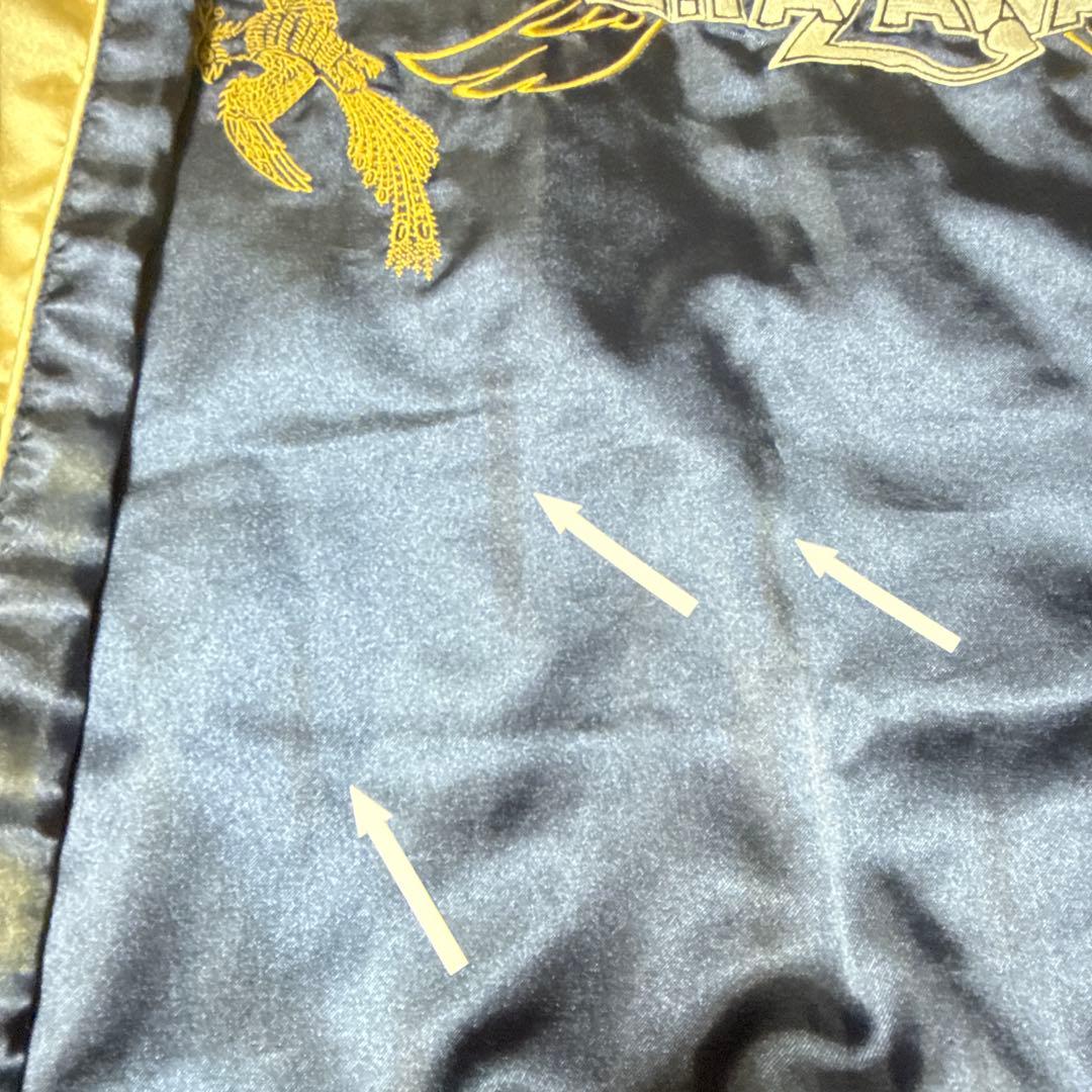 ◯ E.YAZAWA スタジャン ネイビー ゴールド