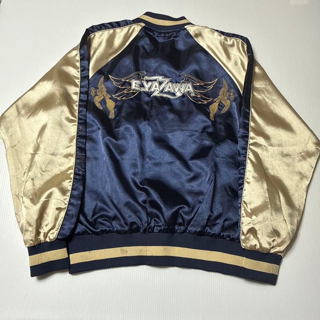 ◯ E.YAZAWA スタジャン ネイビー ゴールド
