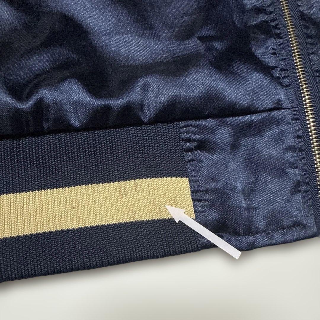 ◯ E.YAZAWA スタジャン ネイビー ゴールド