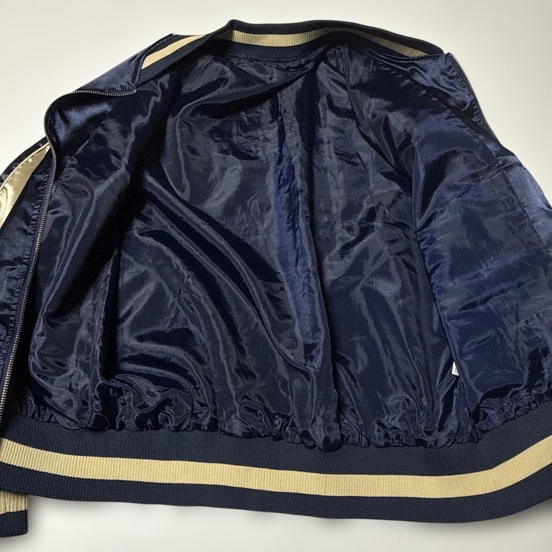 ◯ E.YAZAWA スタジャン ネイビー ゴールド