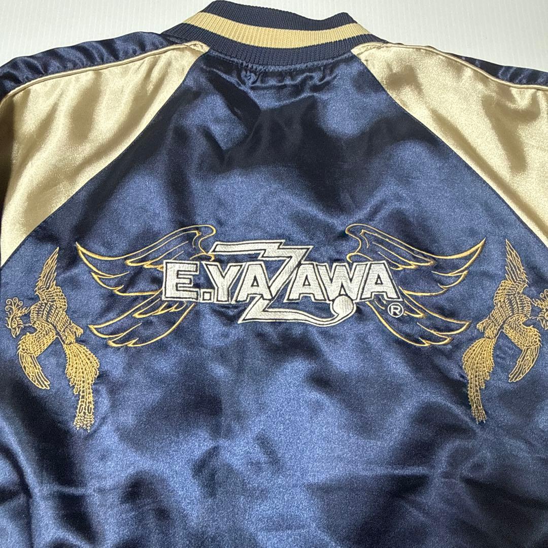 ◯ E.YAZAWA スタジャン ネイビー ゴールド
