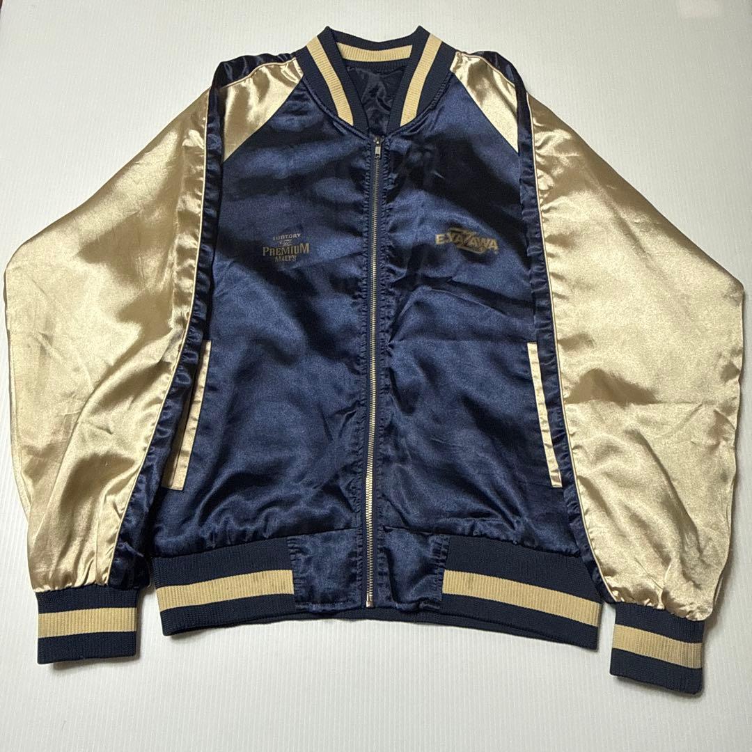 ◯ E.YAZAWA スタジャン ネイビー ゴールド