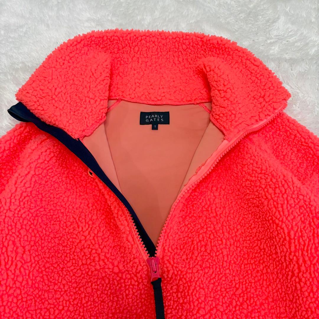 パーリーゲイツ　ボア　ワンピース　オレンジ　ピンク　近年モデル