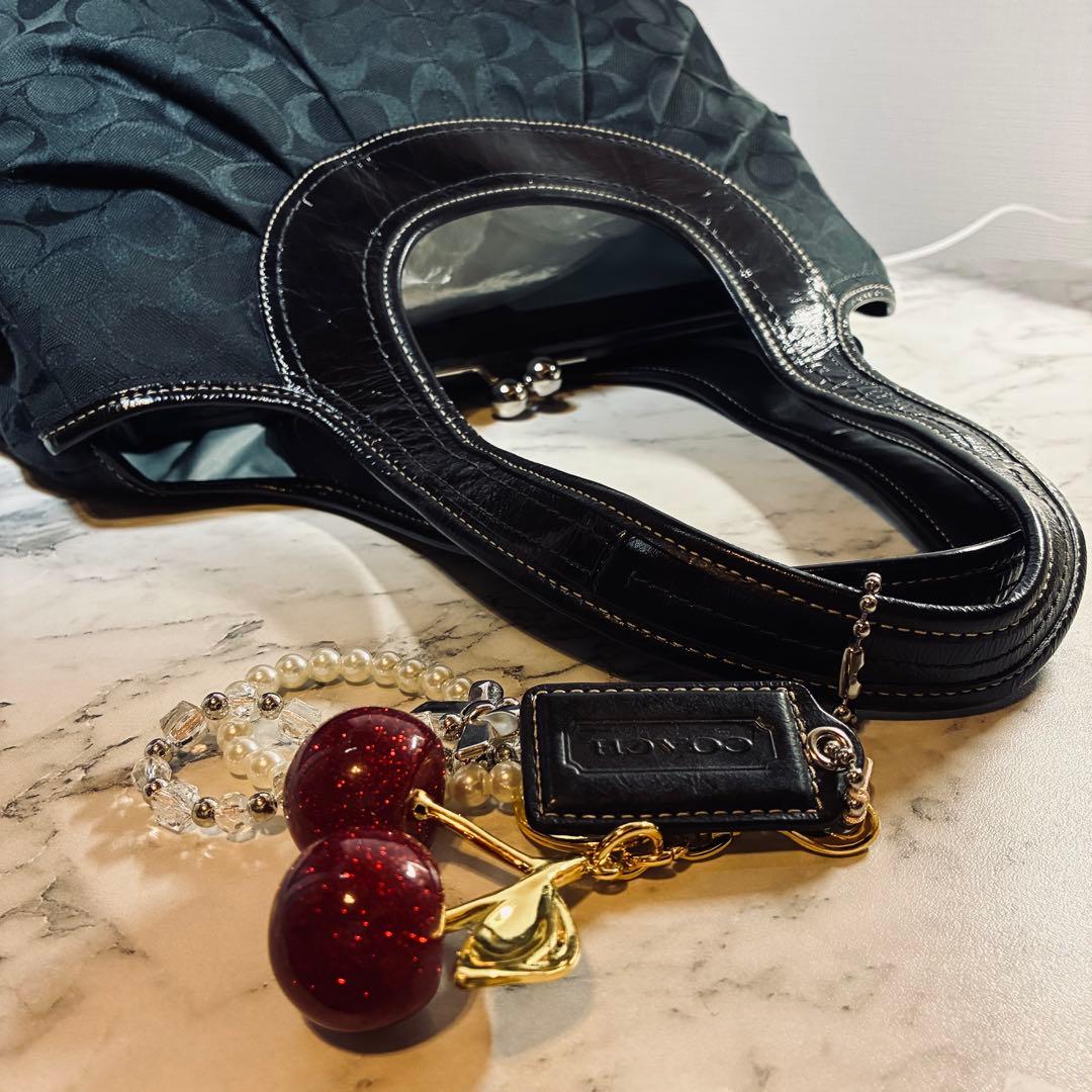 COACH F14380 プリーテッド サッチェル エルゴ バッグ がま口