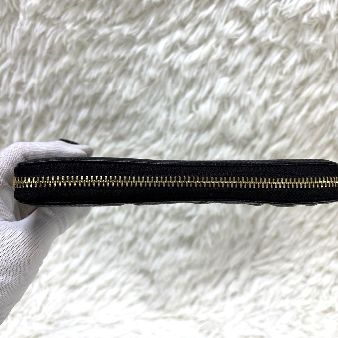 美品✨Vivienne Westwood 長財布　ラウンドジップ　エンボス　黒