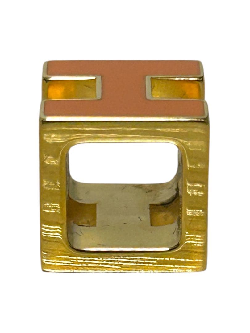 ⭐︎エルメス カージュドアッシュ Hキューブネックレス オレンジ ゴールド