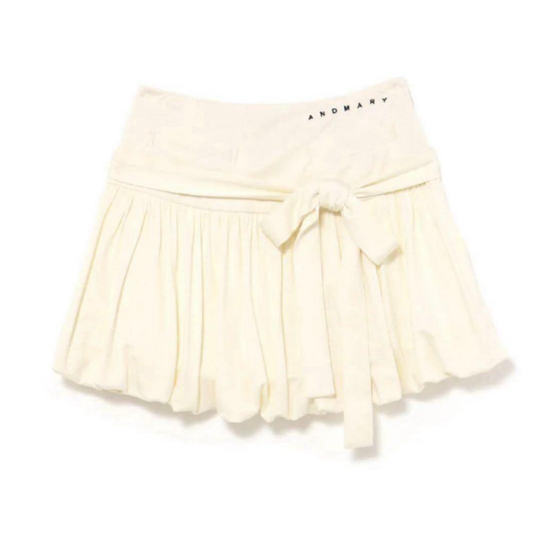 スカート ANDMARY Lindsay balloon skirt white