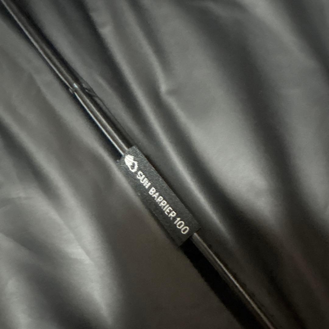 ももな　SUN BARRIER 100 フリル付き折り畳み日傘 ブラック