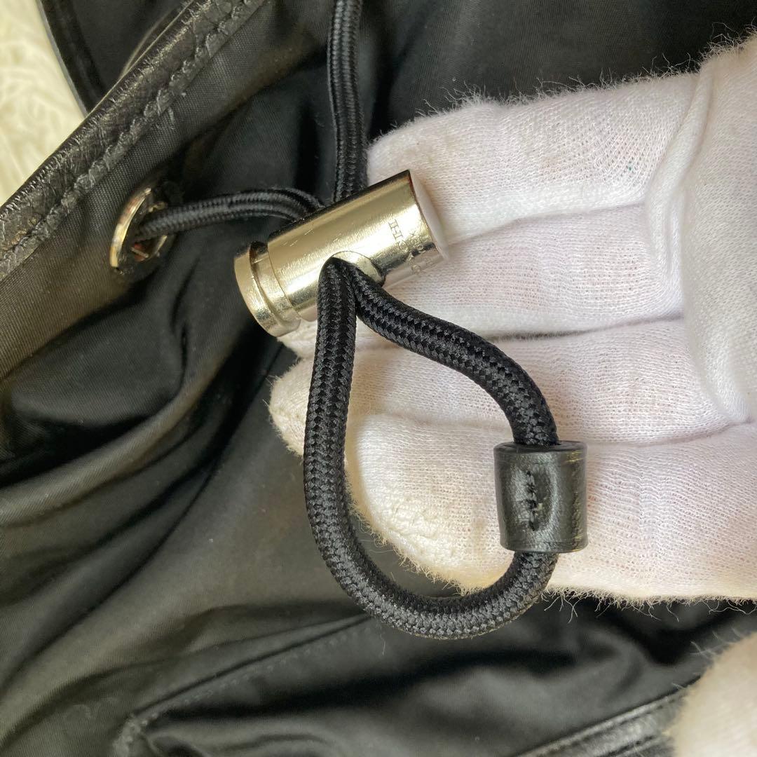 未使用保管品 COACH コーチ 黒 レザー × ナイロン バックパック