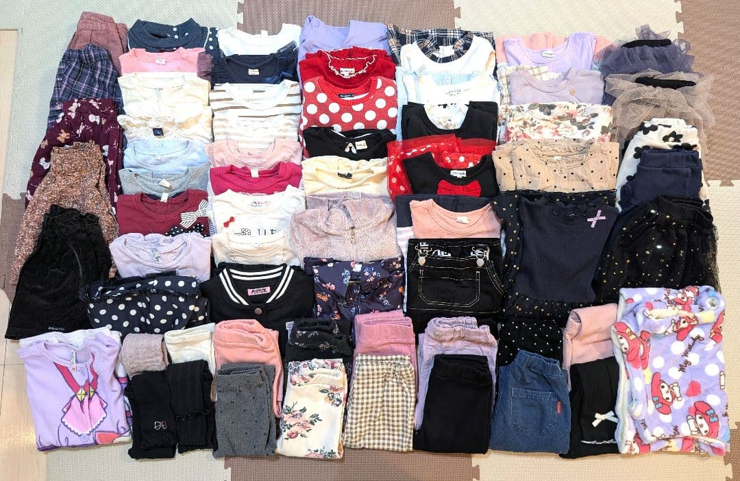 女の子　秋冬用　洋服　まとめ売り　約120センチ　64点セット