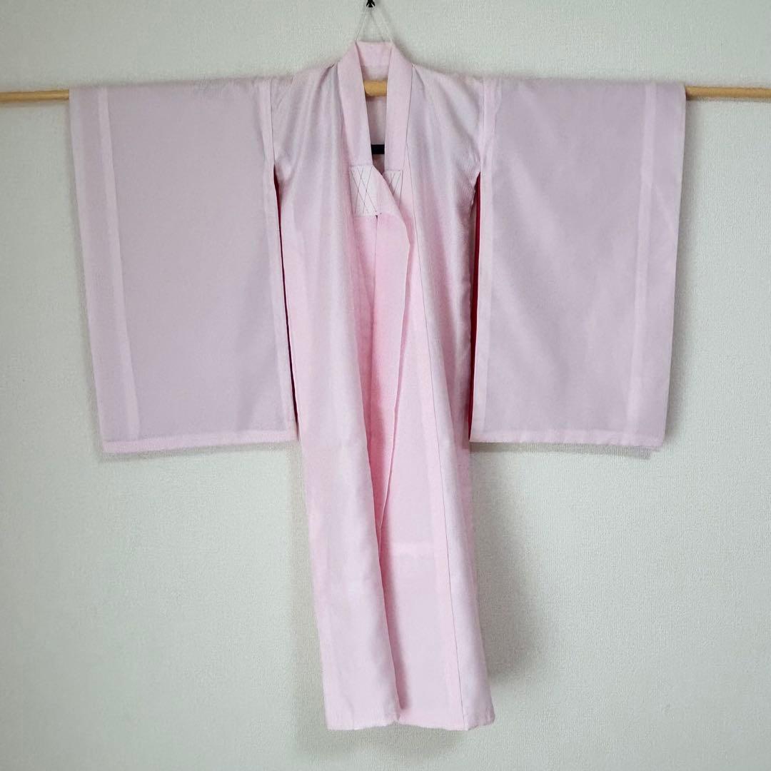 お宮参り　産着　祝着　赤×ピンク　おしどり　花々　束ね熨斗　女の子　襦袢付き