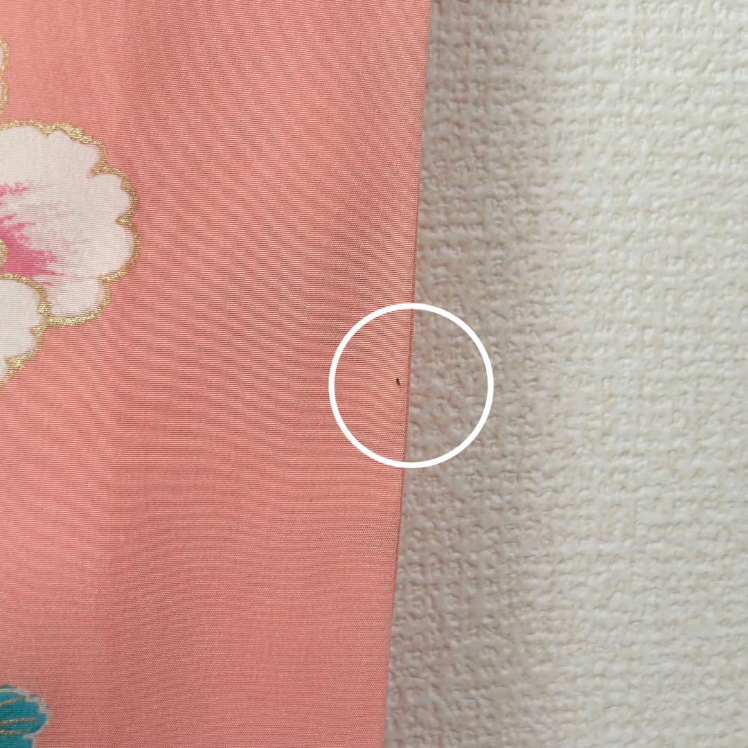 お宮参り　産着　祝着　赤×ピンク　おしどり　花々　束ね熨斗　女の子　襦袢付き