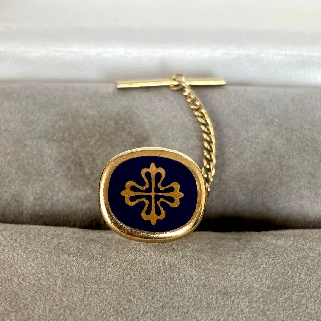 【希少】【パテックフィリップ】ヴィンテージ タイタックピン ブルー×ゴールド色