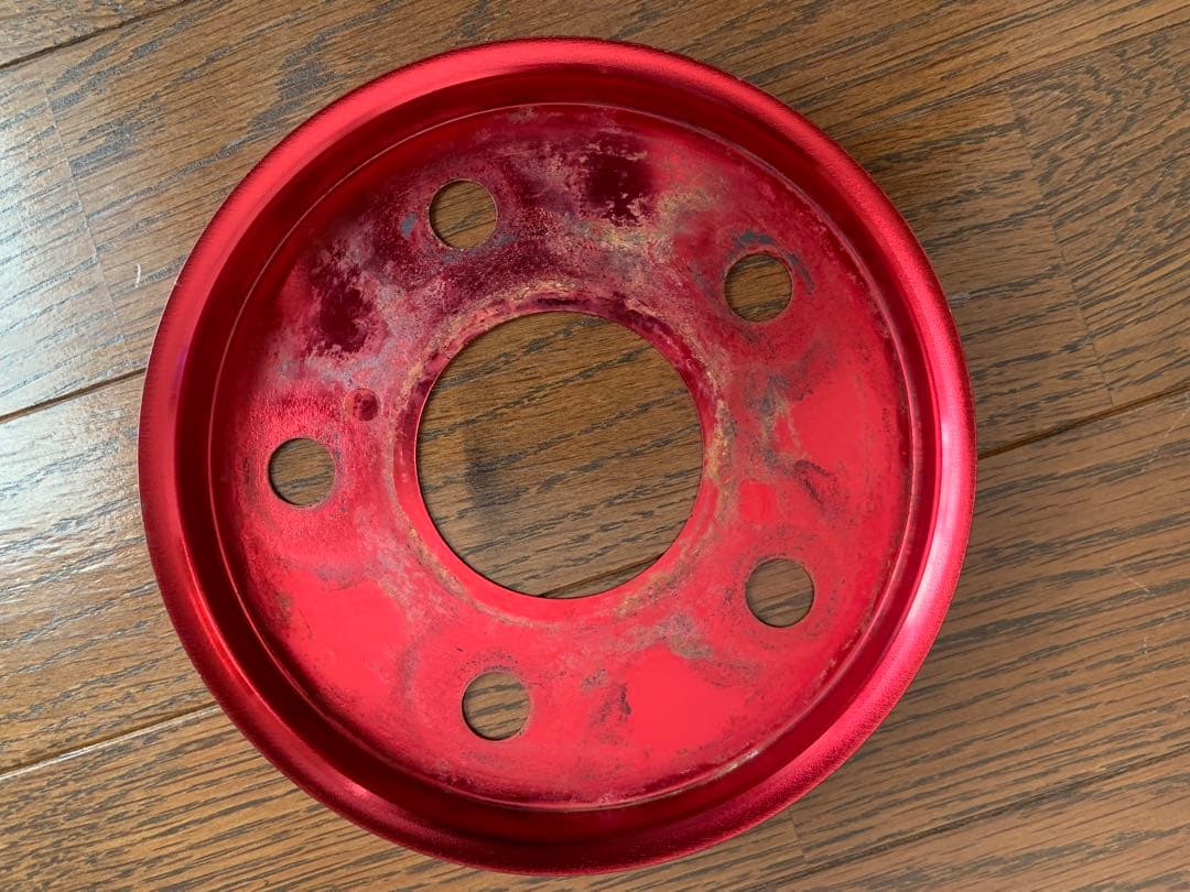 エスティマ専用フロント、リアレッド ブレーキドラムカバー4個セット 5穴