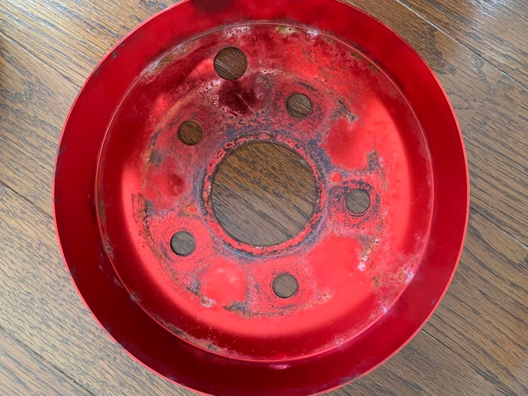 エスティマ専用フロント、リアレッド ブレーキドラムカバー4個セット 5穴