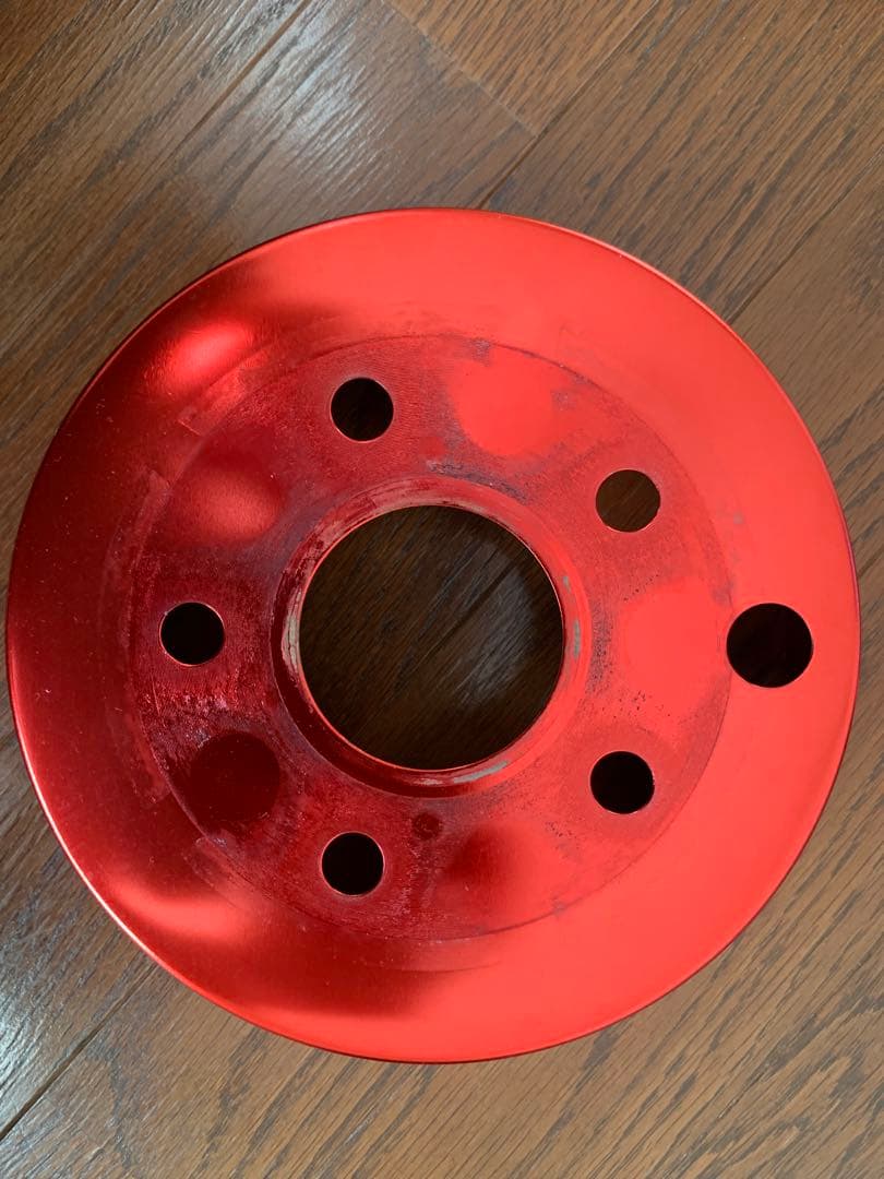 エスティマ専用フロント、リアレッド ブレーキドラムカバー4個セット 5穴