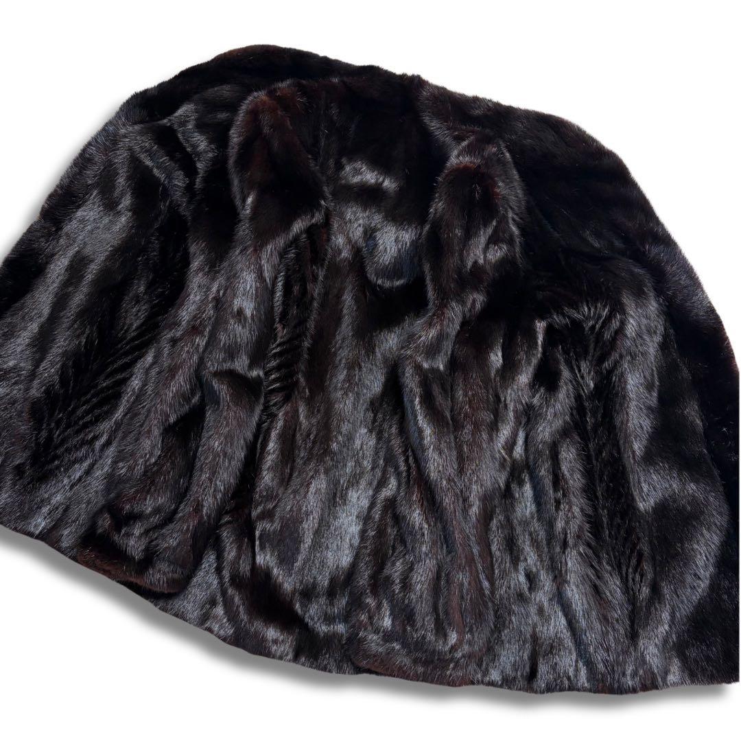 【本毛皮】SAGA MINKサガミンク 銀サガ ダークミンク リアルファーコート