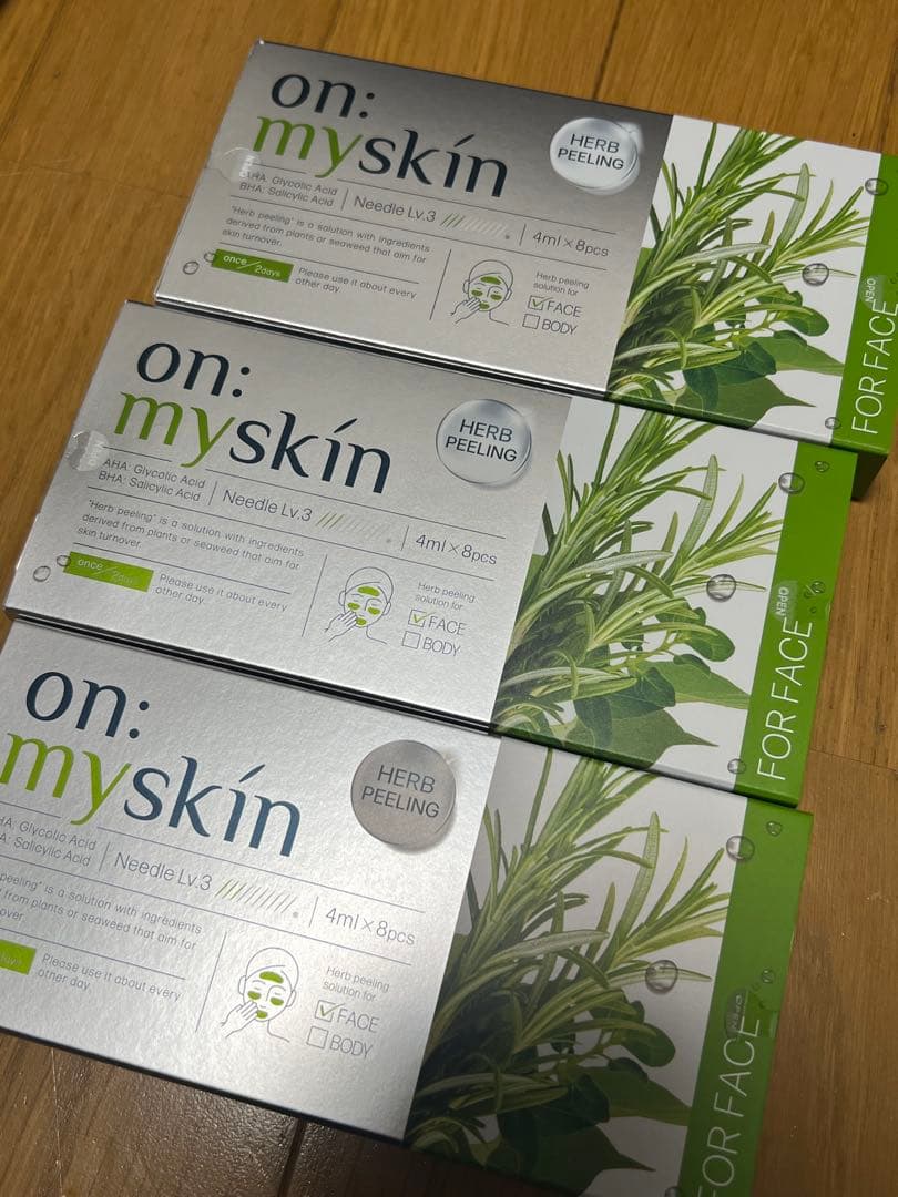 on my skin オンマイスキン ハーブピーリング4mlx8包　３箱