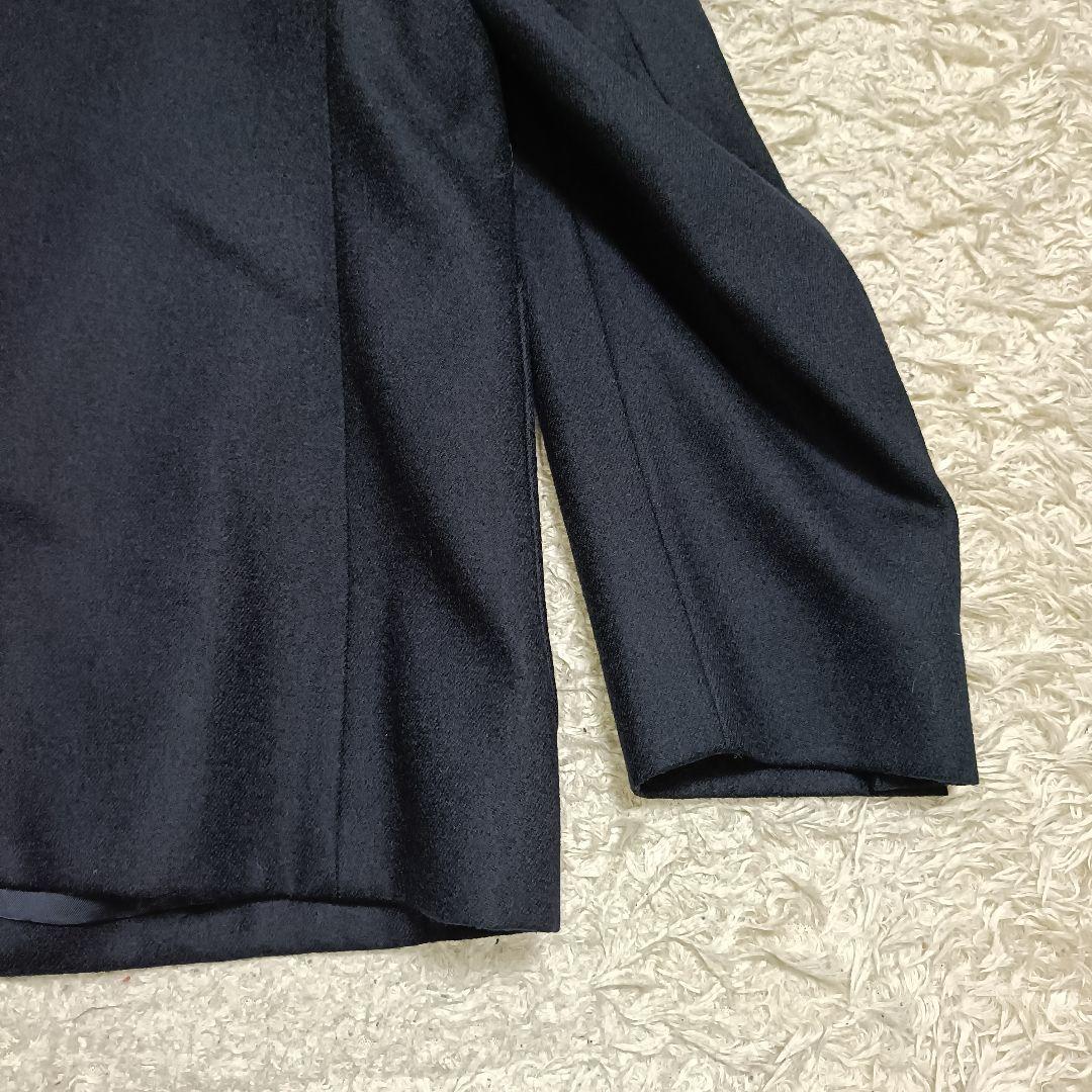 【美品】バーバリー 紺色ブレザー 金ボタン 裏地ロゴ 刺繍ワッペン 英国製