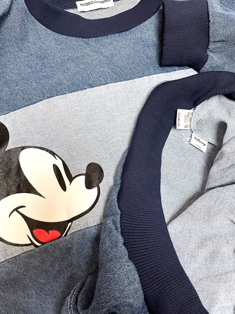 Disney RODEO CROWNS リメイクデニムスウェット 大きいサイズ
