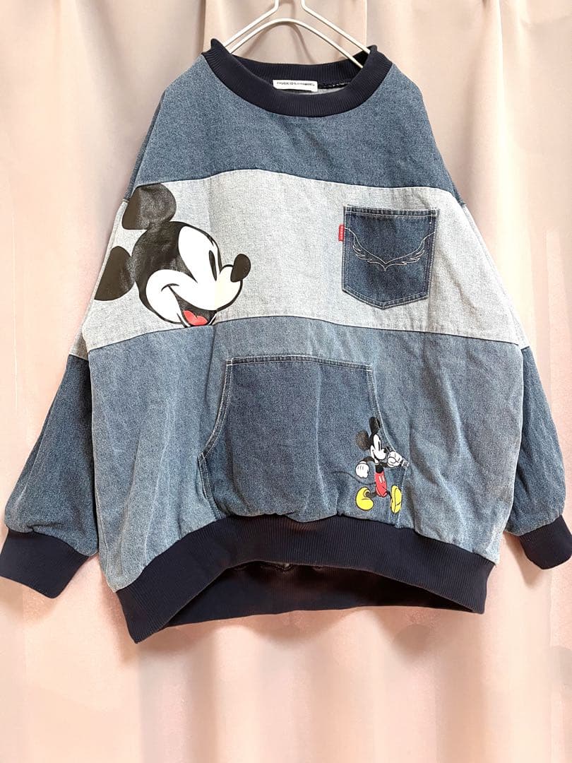 Disney RODEO CROWNS リメイクデニムスウェット 大きいサイズ