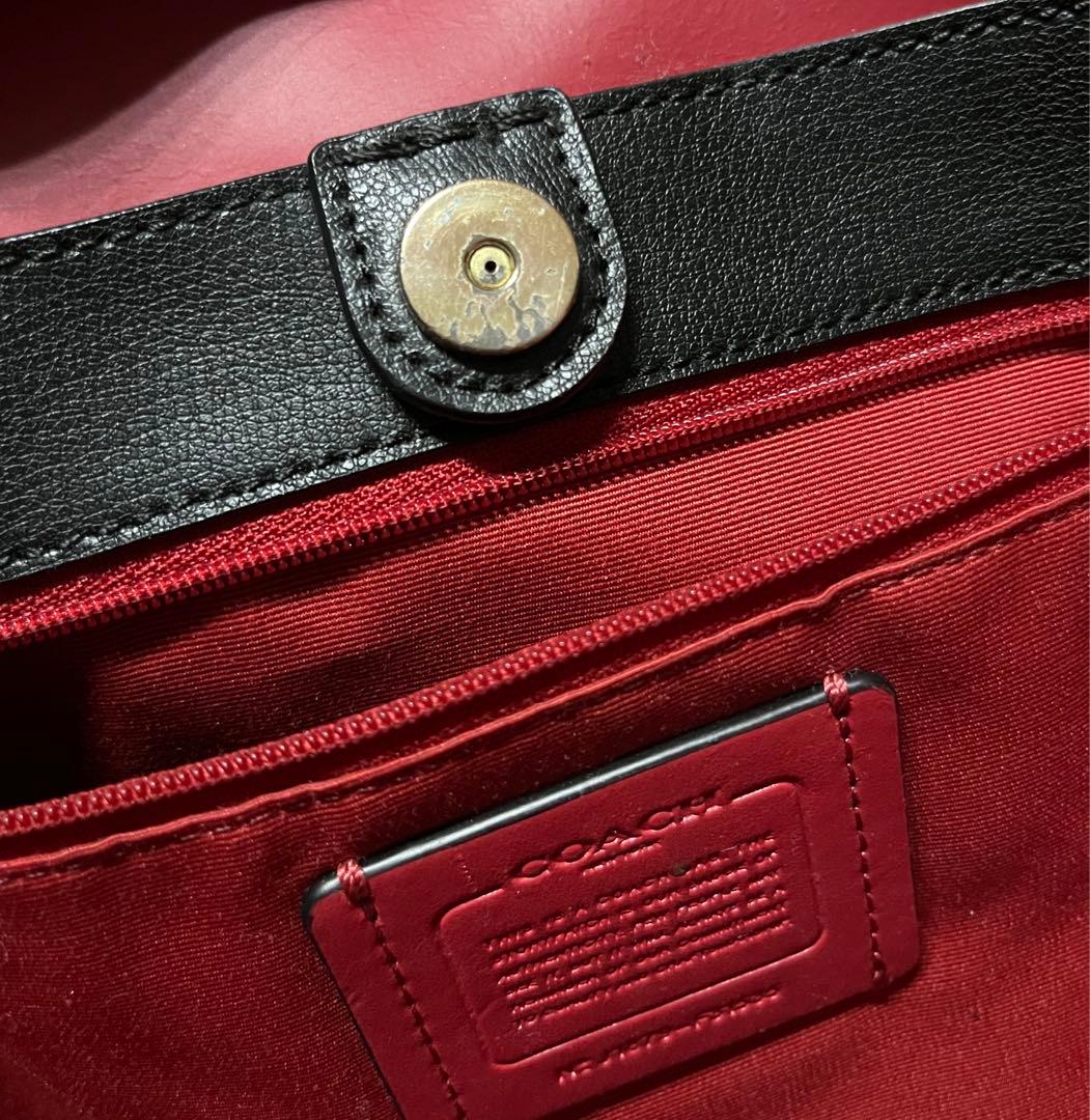 ブランド品SALE！coach ブラック レッド　　バッグ