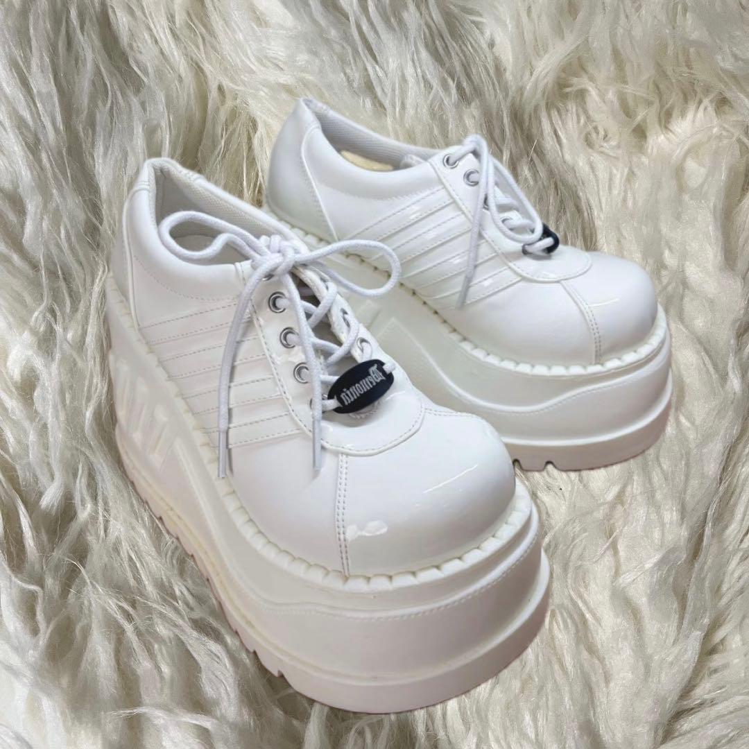 【美品】Demonia 厚底スニーカー　ホワイト　24cm