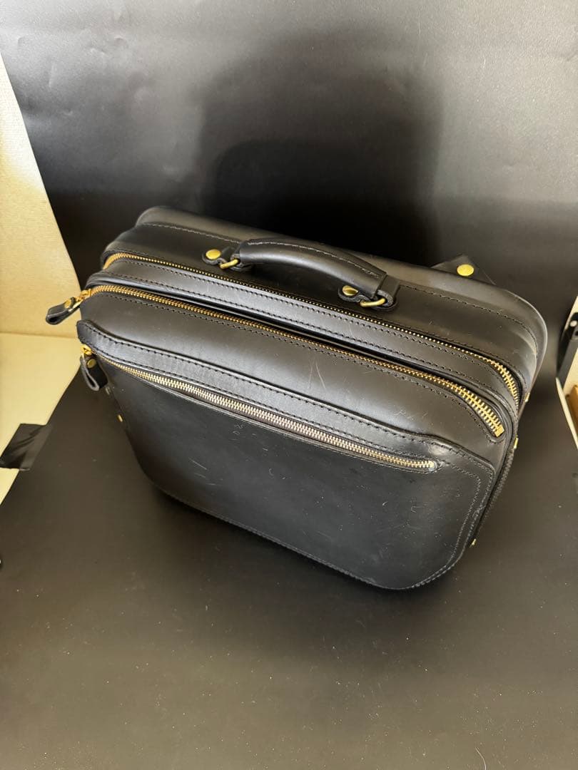 HERZ ビートルランドセル　リュック　黒革