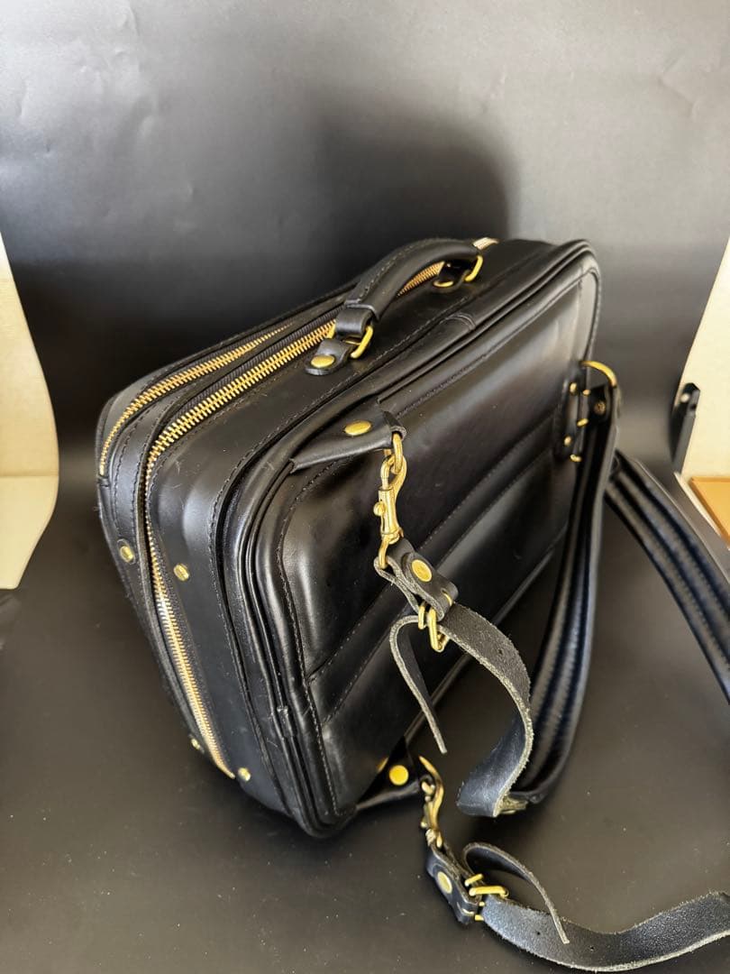 HERZ ビートルランドセル　リュック　黒革