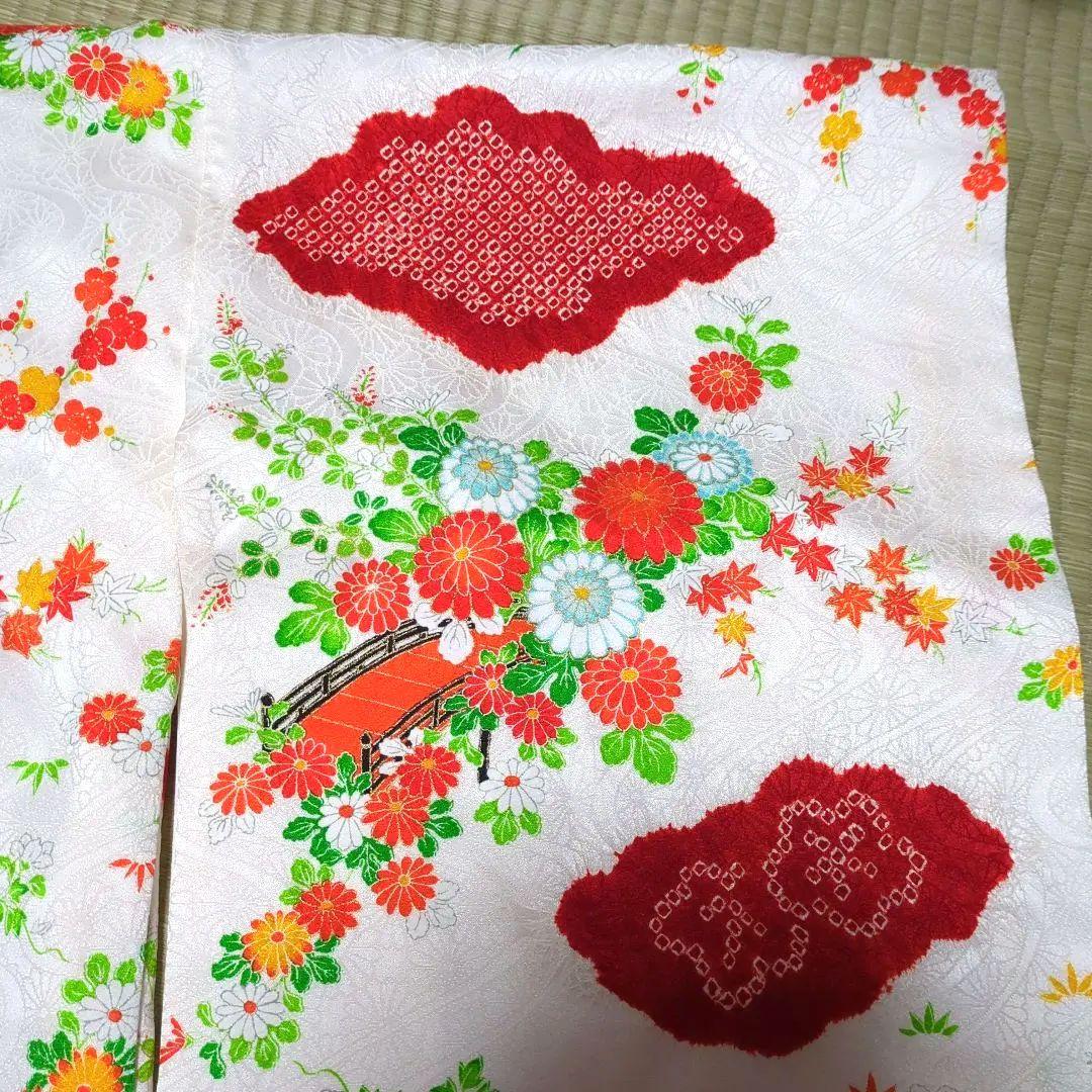 いおつむちゃんさん美品最高級品手描友禅綸子京呉服七五三着物長襦袢小物セット