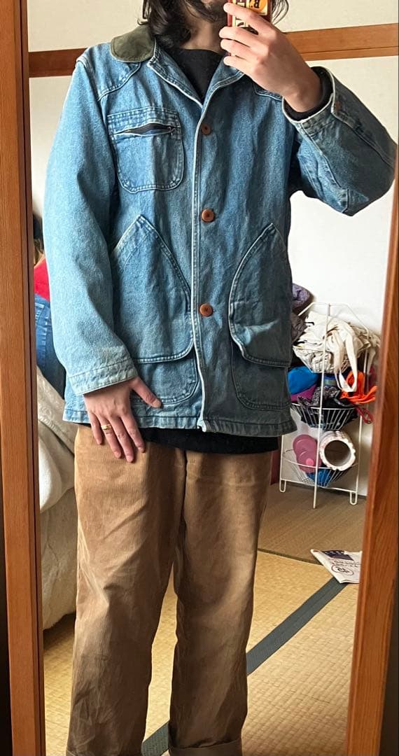 引越し為値下げ可能❗️L.L.Bean デニムジャケット　カバーオール　USA製