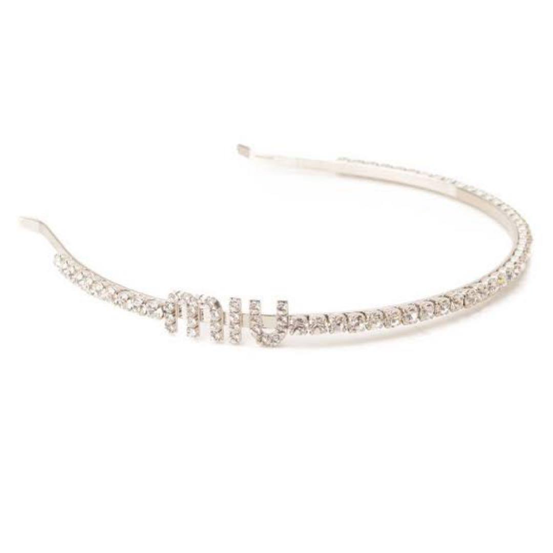 MIUMIU ミュウミュウ リジッド クリスタル カチューシャ