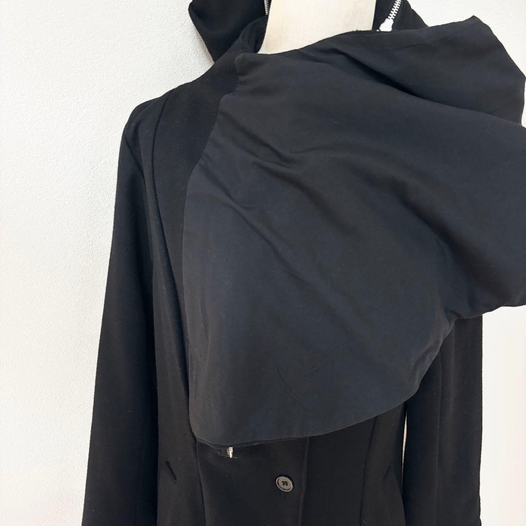 極美品☆T.KUNITOMO ロングコート　ウール　ケープ　　ブラック　クニトモ