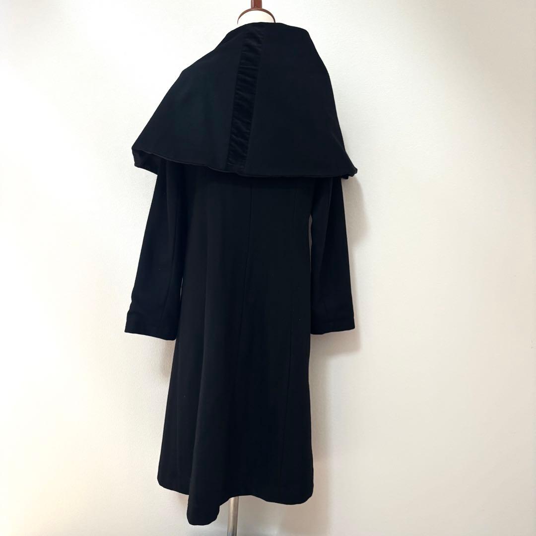 極美品☆T.KUNITOMO ロングコート　ウール　ケープ　　ブラック　クニトモ
