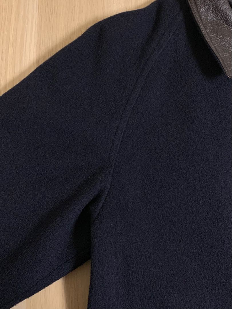 WOOD LANDER 90s 襟レザー ジャケット カシミヤ miumiu