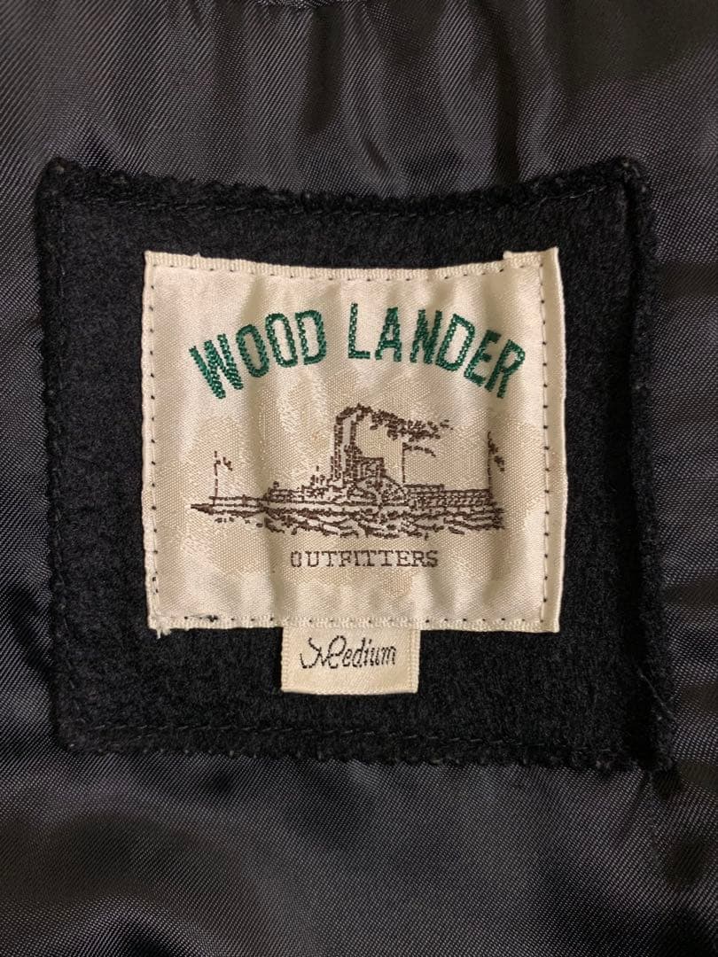 WOOD LANDER 90s 襟レザー ジャケット カシミヤ miumiu