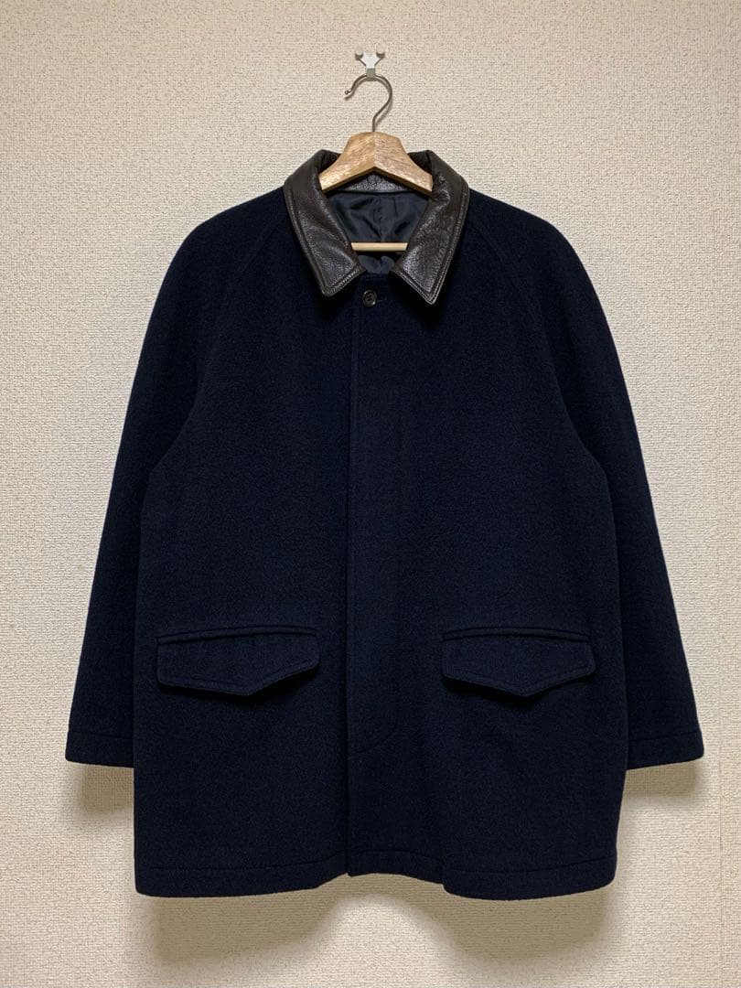 WOOD LANDER 90s 襟レザー ジャケット カシミヤ miumiu