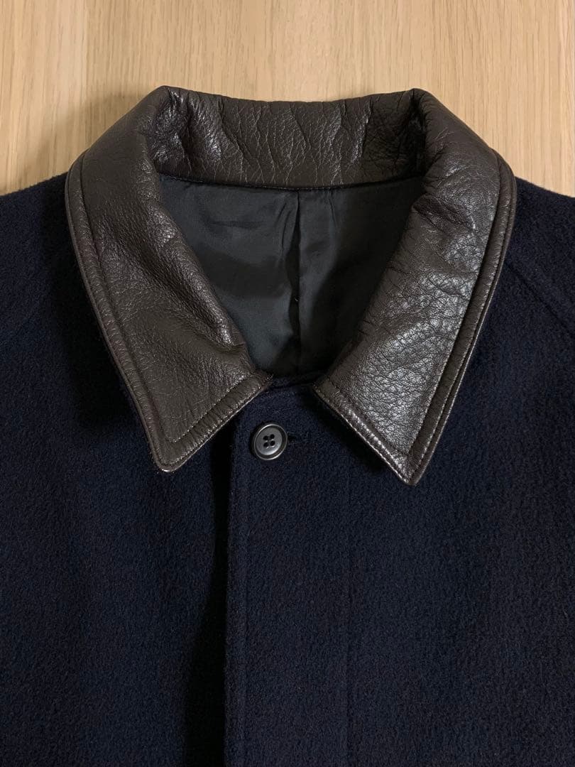 WOOD LANDER 90s 襟レザー ジャケット カシミヤ miumiu