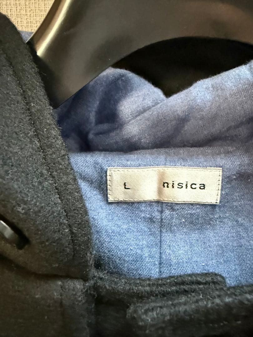 nisica ニシカ ダッフルコート ウールコート ブラック 美品