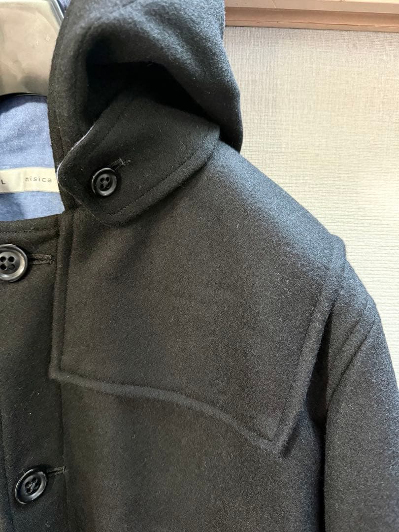 nisica ニシカ ダッフルコート ウールコート ブラック 美品