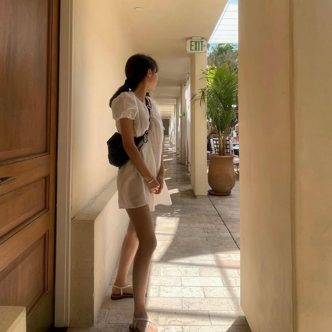 tannat 韓国 パフスリーブ ワンピース