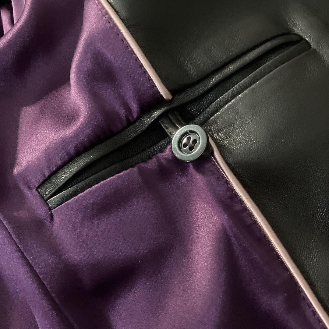 コーチCOACH革レザートレンチコート ダークブラウン⭐︎裏地シルク100%美品