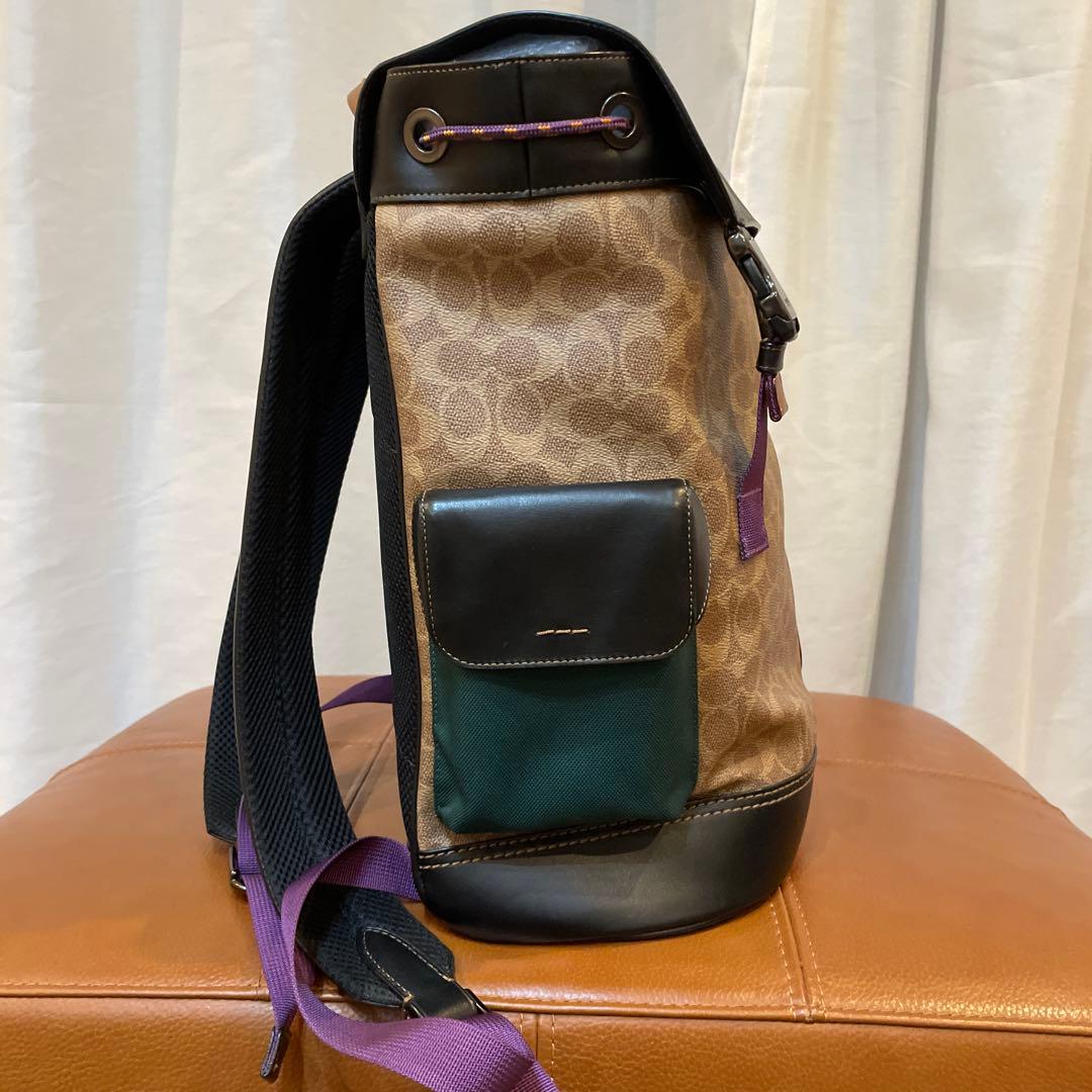 み*け様 COACH リュック・バックパック ブラウン・グリーン美品