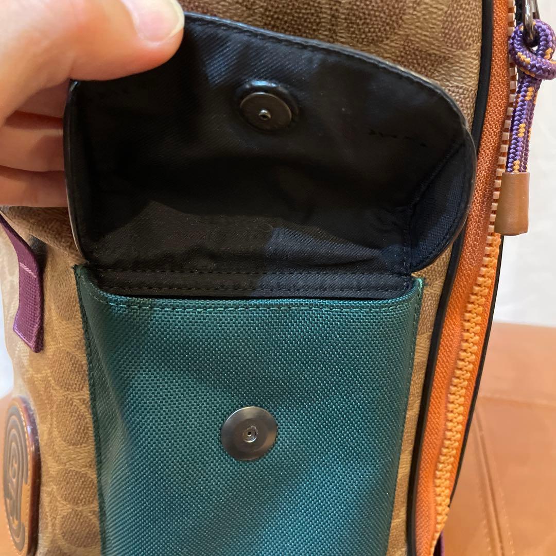 み*け様 COACH リュック・バックパック ブラウン・グリーン美品