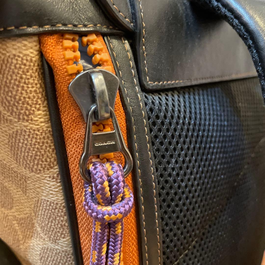 み*け様 COACH リュック・バックパック ブラウン・グリーン美品