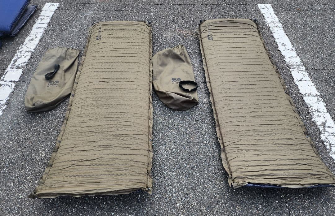 WAQ インフレータブルマット　8cm 2個セット オリーブ