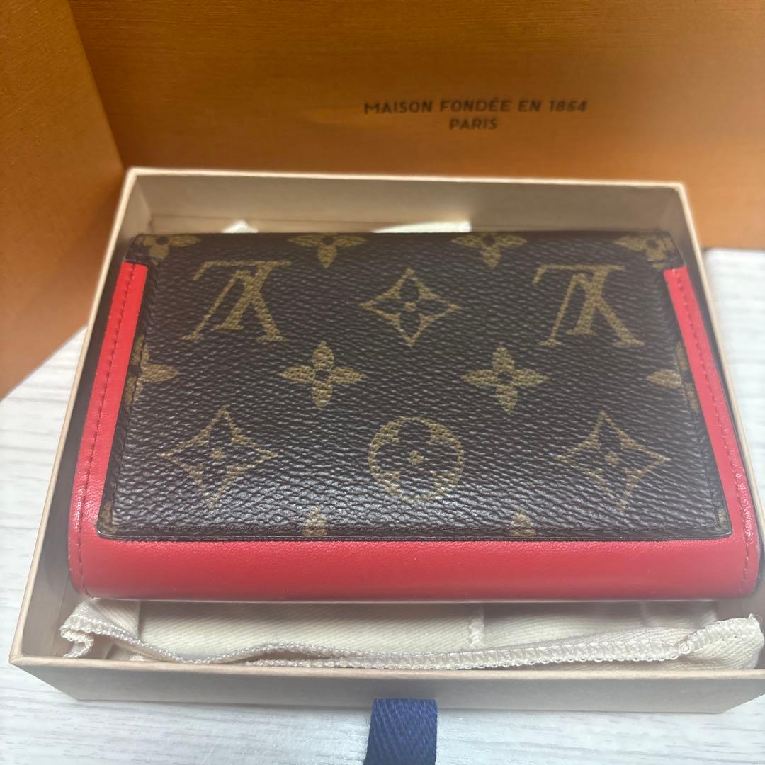 Louis Vuitton 二つ折り財布 モノグラム レッド