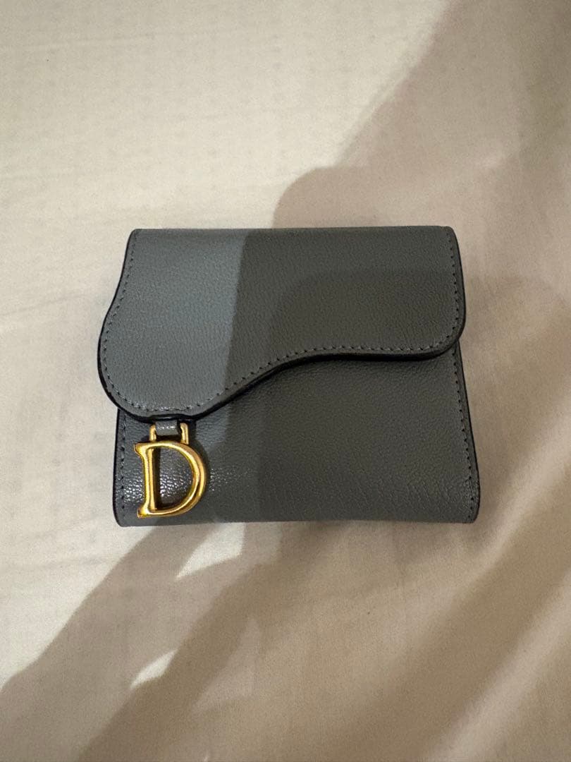 Christian Dior Saddle Lotus ウォレットクラウドブルー
